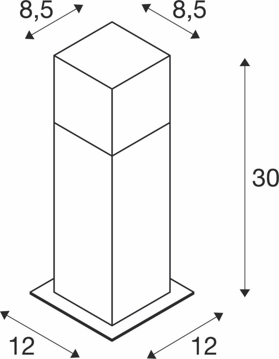 SLV 231215 Wegeleuchte GRAFIT SL 30, Höhe 30cm