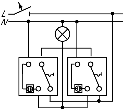 Busch-Jaeger 2002/6 UJDR-64 Drehschalter Aus- und Wechselschaltung, Porzellan, studioweiß