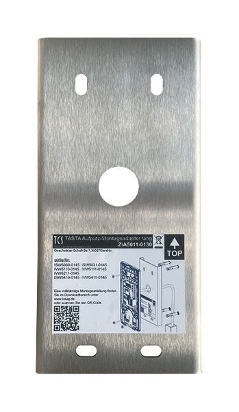 TCS ZIA5011-0130 TASTA Aufputz-Montageadapter zur Platzierung an Kabelkanälen Edelstahl