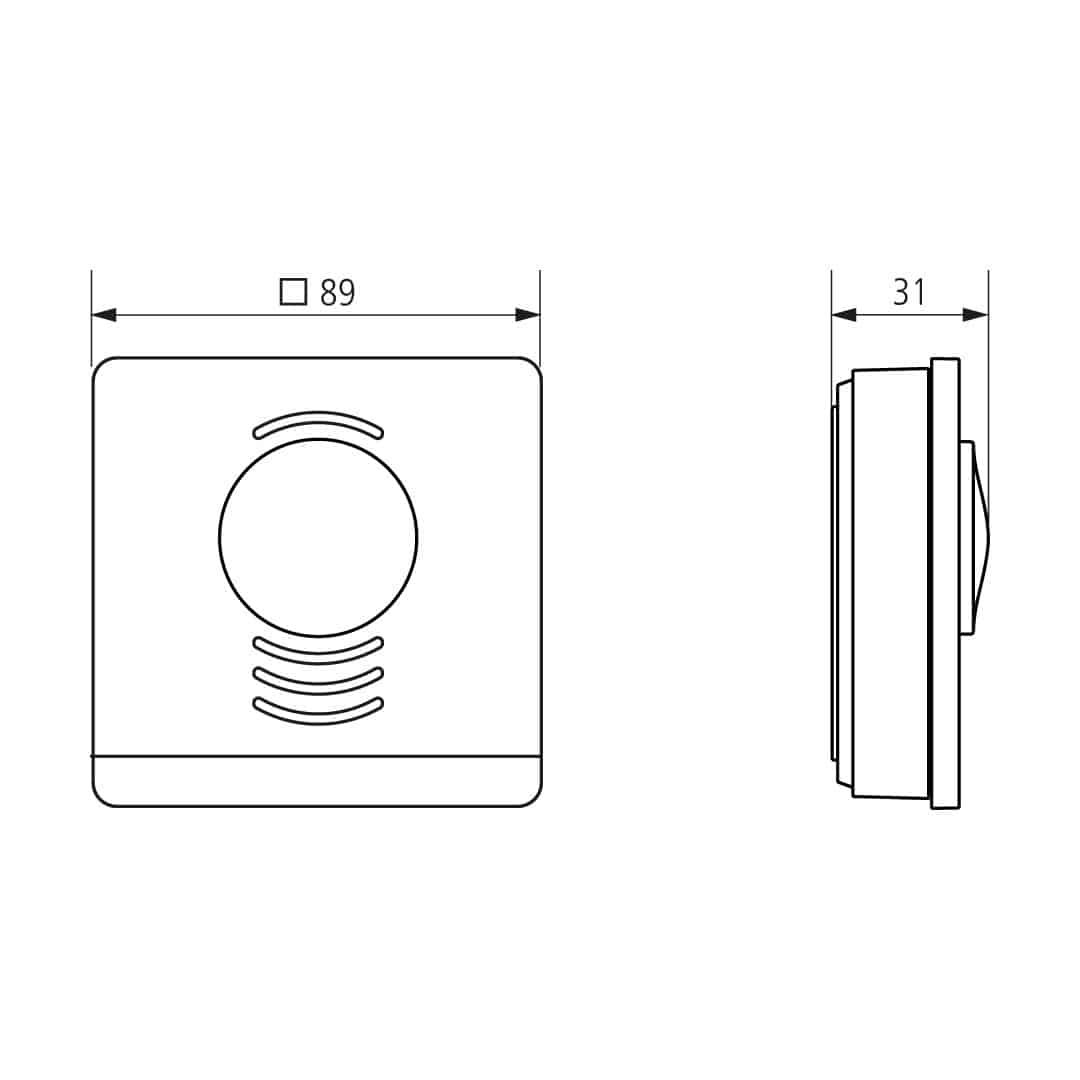 Theben 4800480 LUXORliving R718, Einzelraum-Temperaturregler, Einstellbereich 5 - 30°C, für KNX Smart-Home System LUXORliving