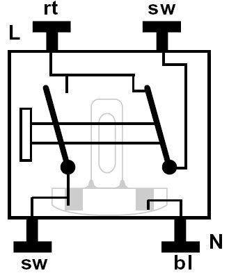 Jung 606 HW Heizungsschalter mit Glimmlampe Aufputz