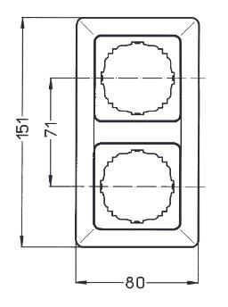 Kopp 306630004 Abdeckrahmen 2-fach, HK 02