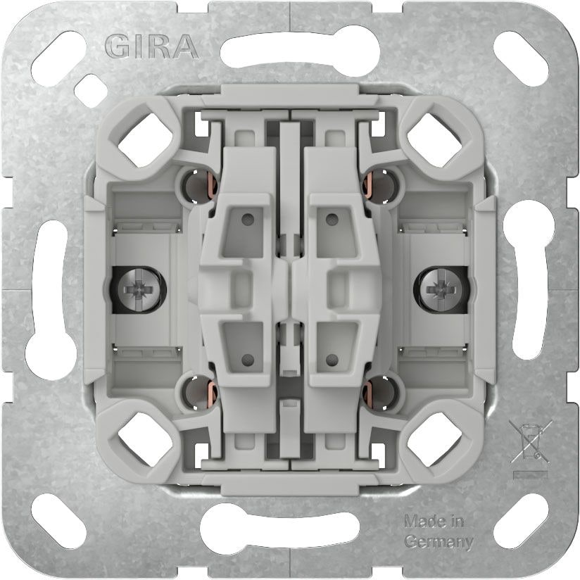 Gira 314700 Wipptaster 4fach 10 A 250 V~ Schließer 1-polig mit Befestigungskrallen