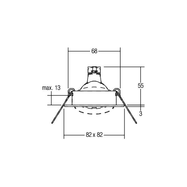 Brumberg 2296.02 Niedervolt-Einbaustrahler, GX5,3 schwenkbar