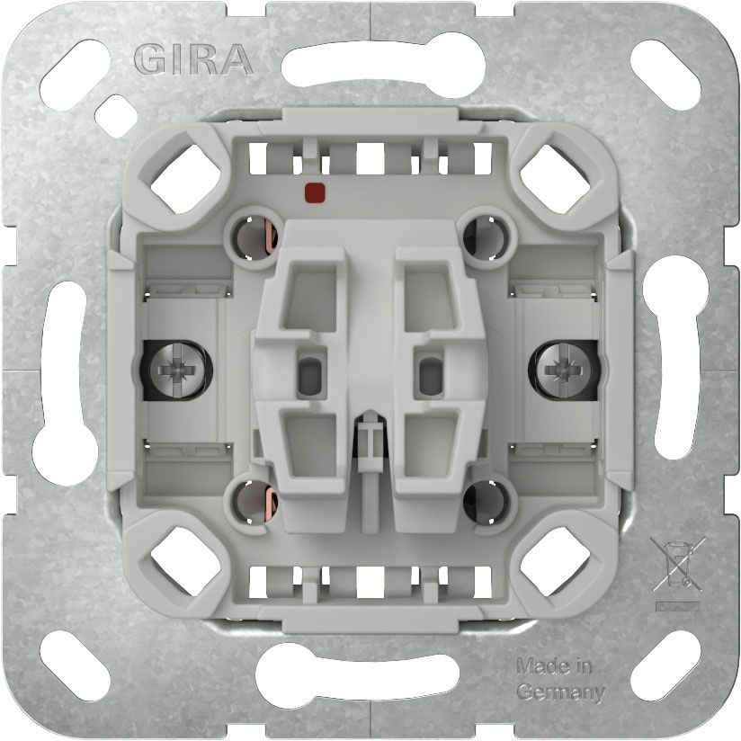 Gira 387100 Wipptaster 10 A 250 V~ Schließer 1-polig ohne Befestigungskrallen Einsatz