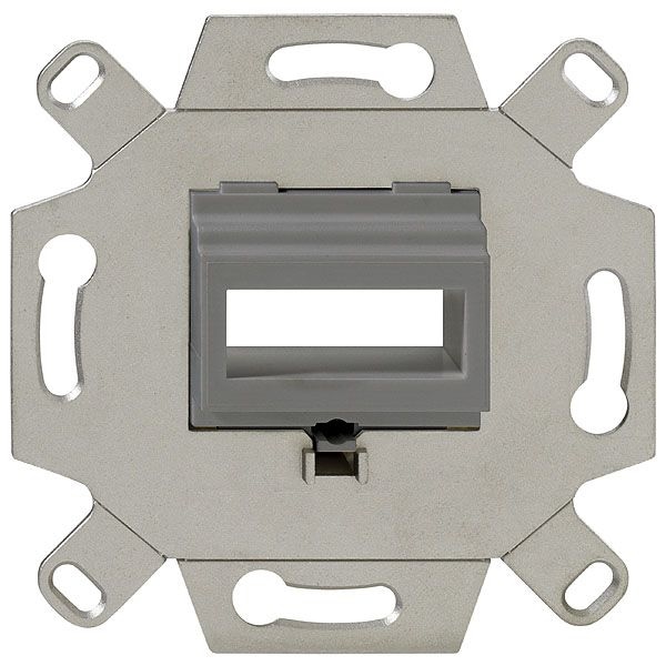 Rutenbeck 228010100 Montageadapter, SC-D/LC-Quad, 2-fach, mausgrau , für TAE-Abdeckungen