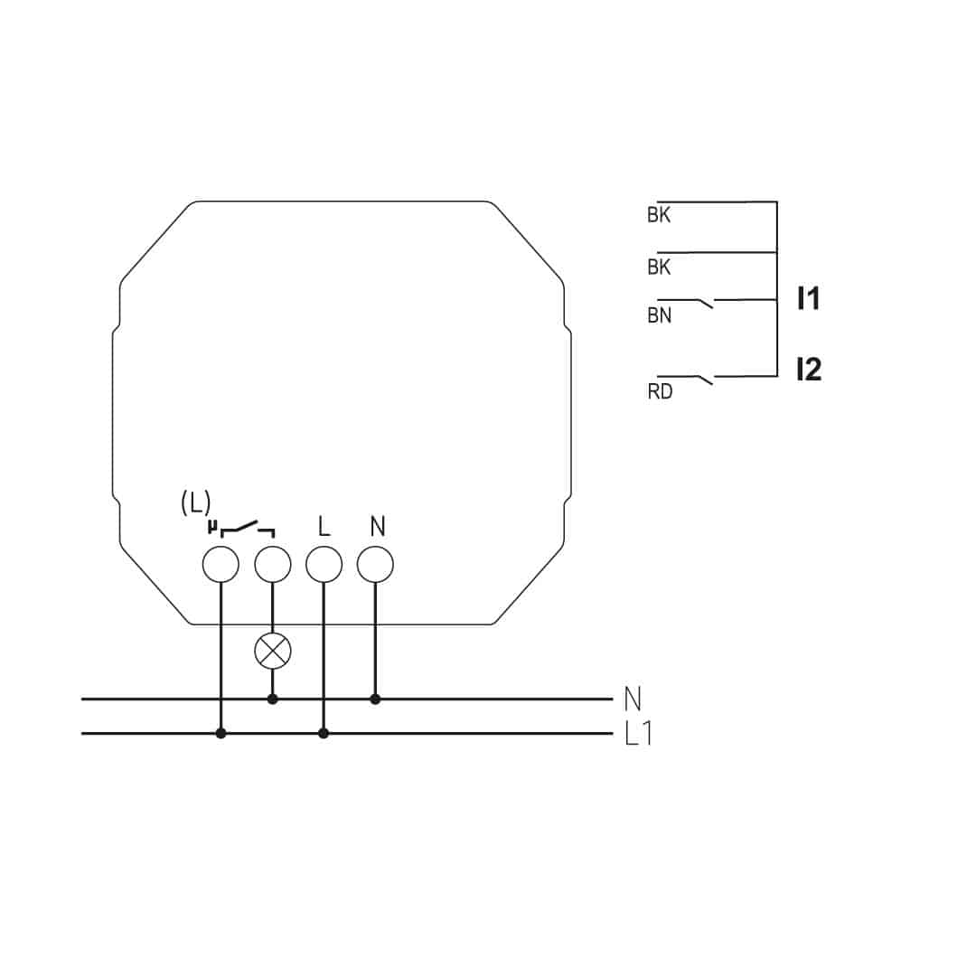 Theben 4800621 LUXORliving S1 S RF, 1-fach Funk-Schaltaktor, Verschlüsselte Funk-Kommunikation