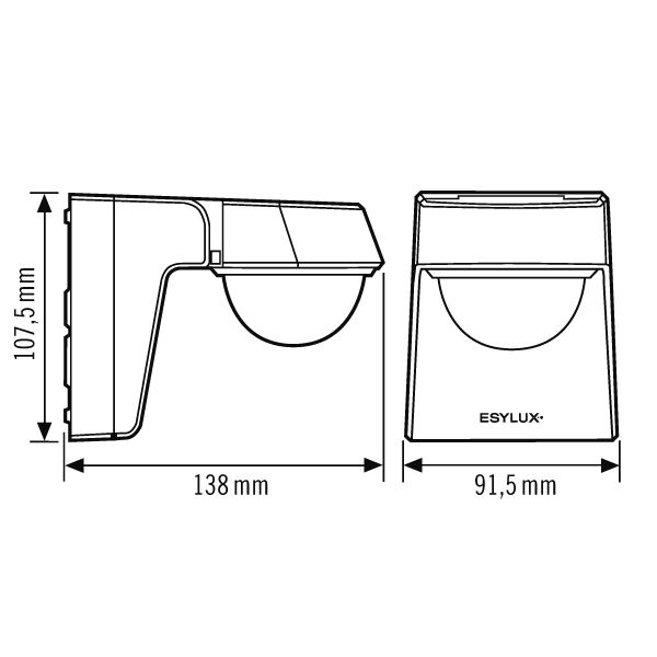 ESYLUX EM10025372 Aussenbewegungsmelder MD 230°