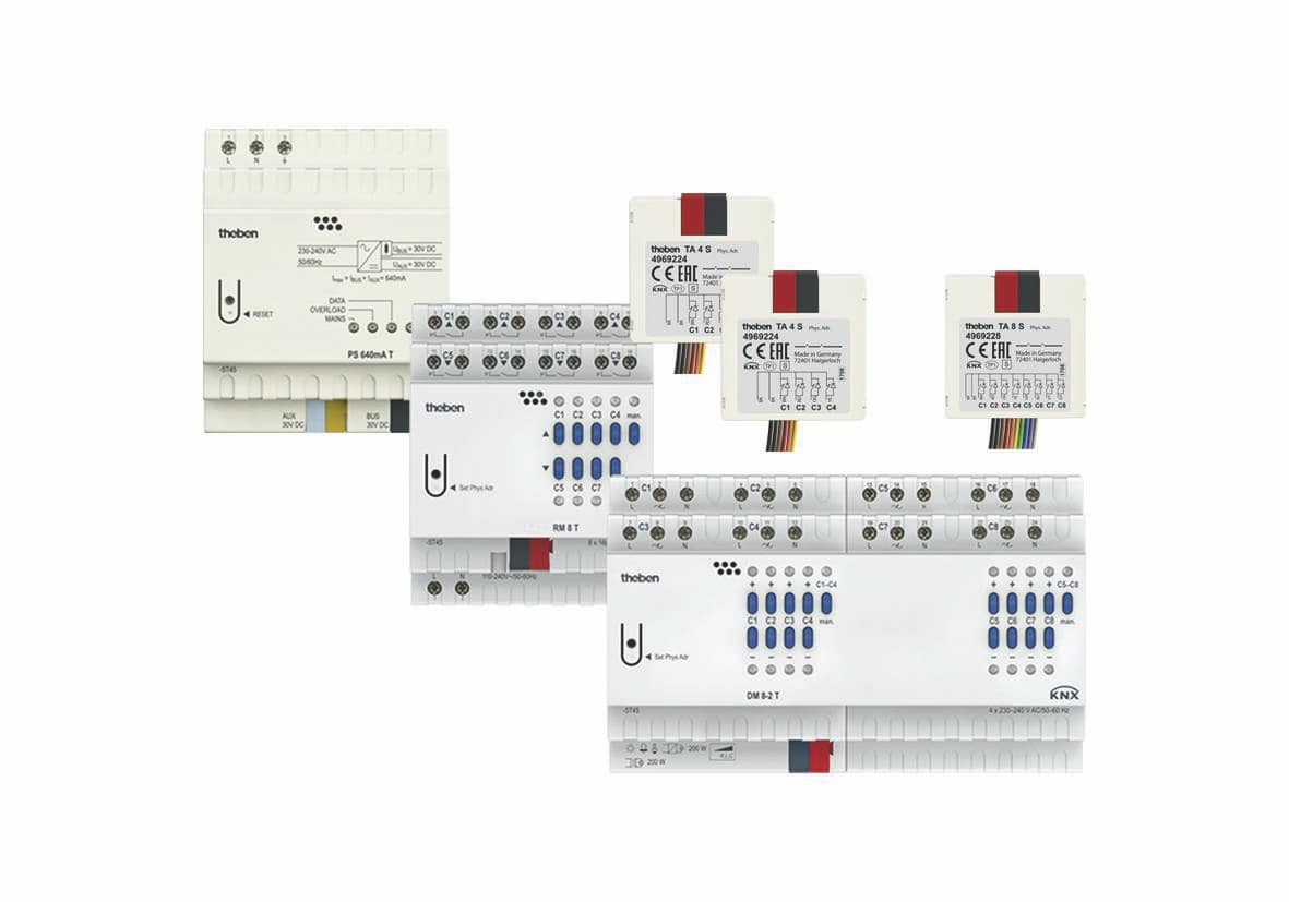 Theben 4990202 KNX Set 2 FIX Set Dimmen und Schalten/Jalousie