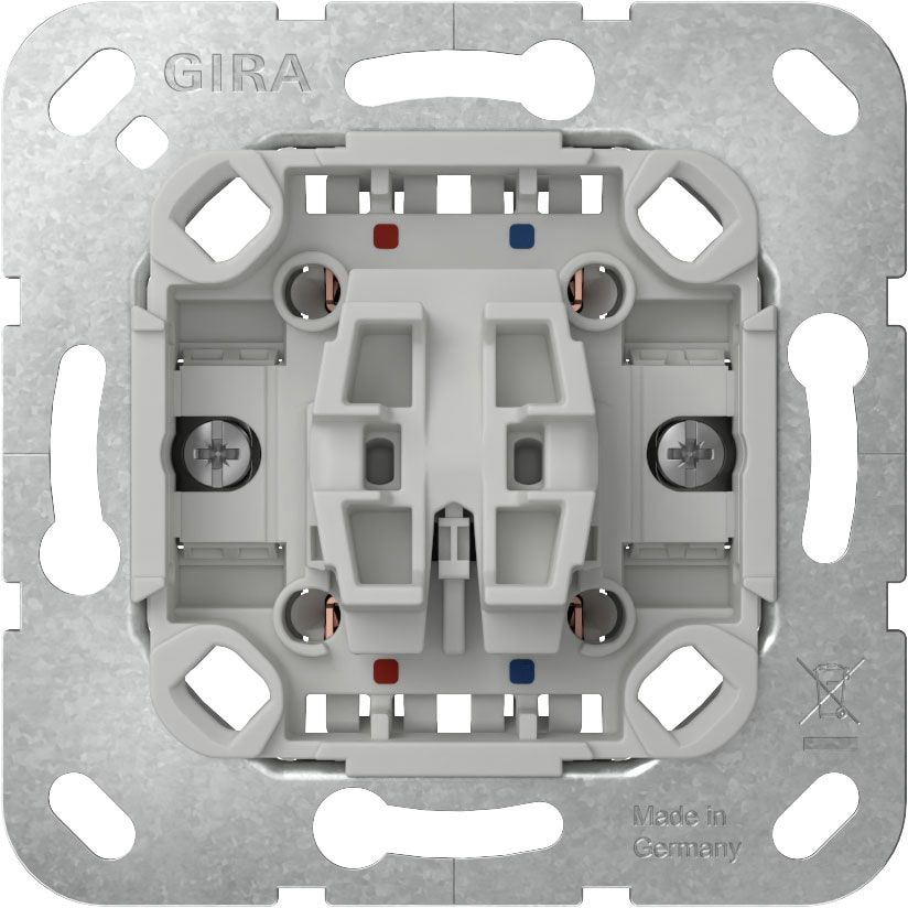 Gira 381200 Wippschalter 10 AX 250 V~ Ausschalter 2-polig ohne Befestigungskrallen