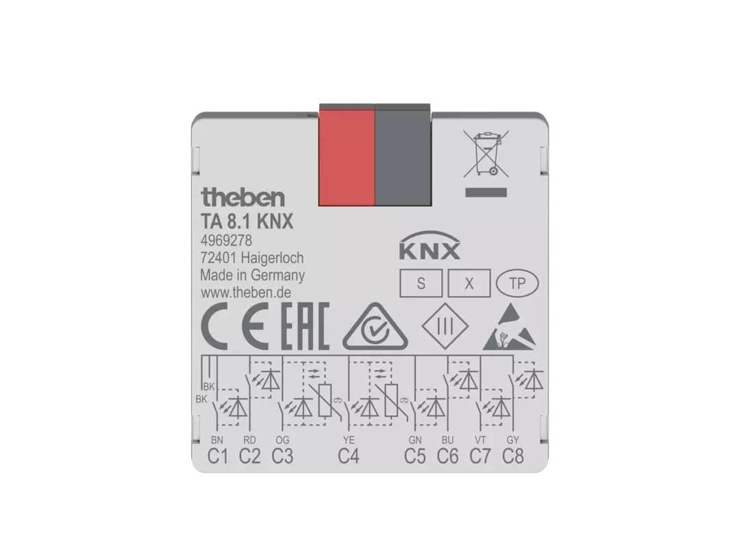 Theben 4969278 TA 8.1 KNX Tasterschnittstelle Binäreingang 8-fach