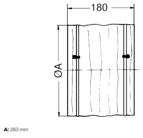 Maico EL 25 Ex Elastische Manschetten zur schall- und vibrationsgedämpften Montage von Rohrventilatoren, für den Einsatz in explosionsgefährdeten Bereichen geeignet, DN 250