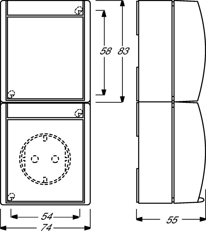 Busch-Jaeger 2601/6/20 EBW-53 Kombination Schutzkontakt Steckdose Safety+ mit Wippschalter, Aus- und Wechselschaltung, grau / blaugrün