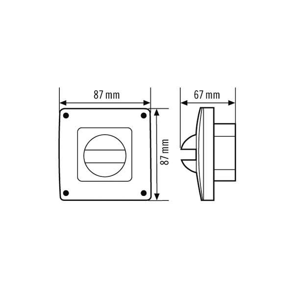 ESYLUX EM10055157 Abdeckung für Wandmelder Basic, Standard und Compact IP44