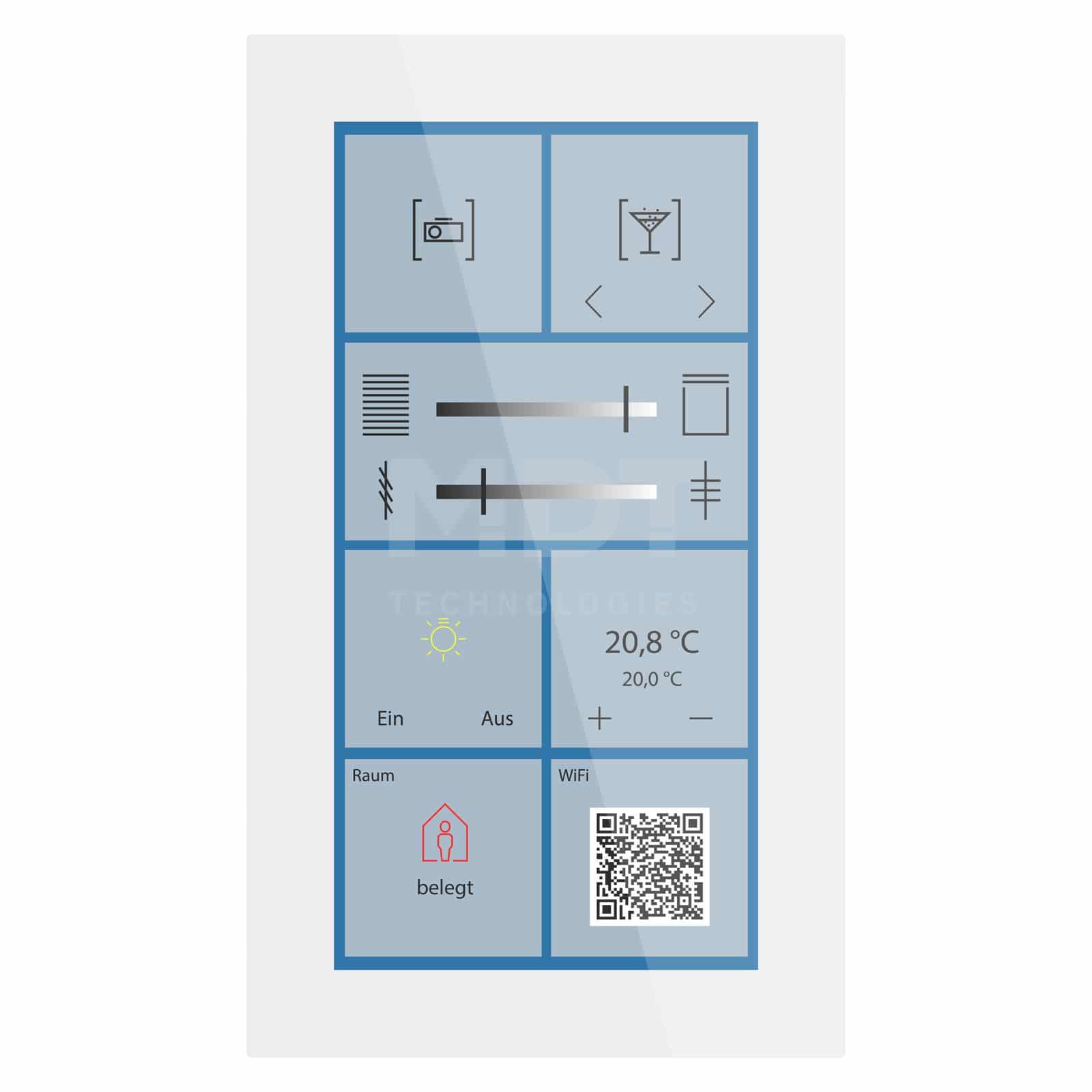 MDT BE-GTSP6TW.01S KNX Glas Touch Smart Plus 6 Zoll, KNX Secure, Weiß