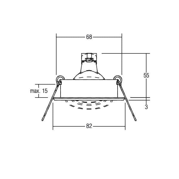 Brumberg 0064.00 Niedervolt-Einbaustrahler, GX5,3 schwenkbar