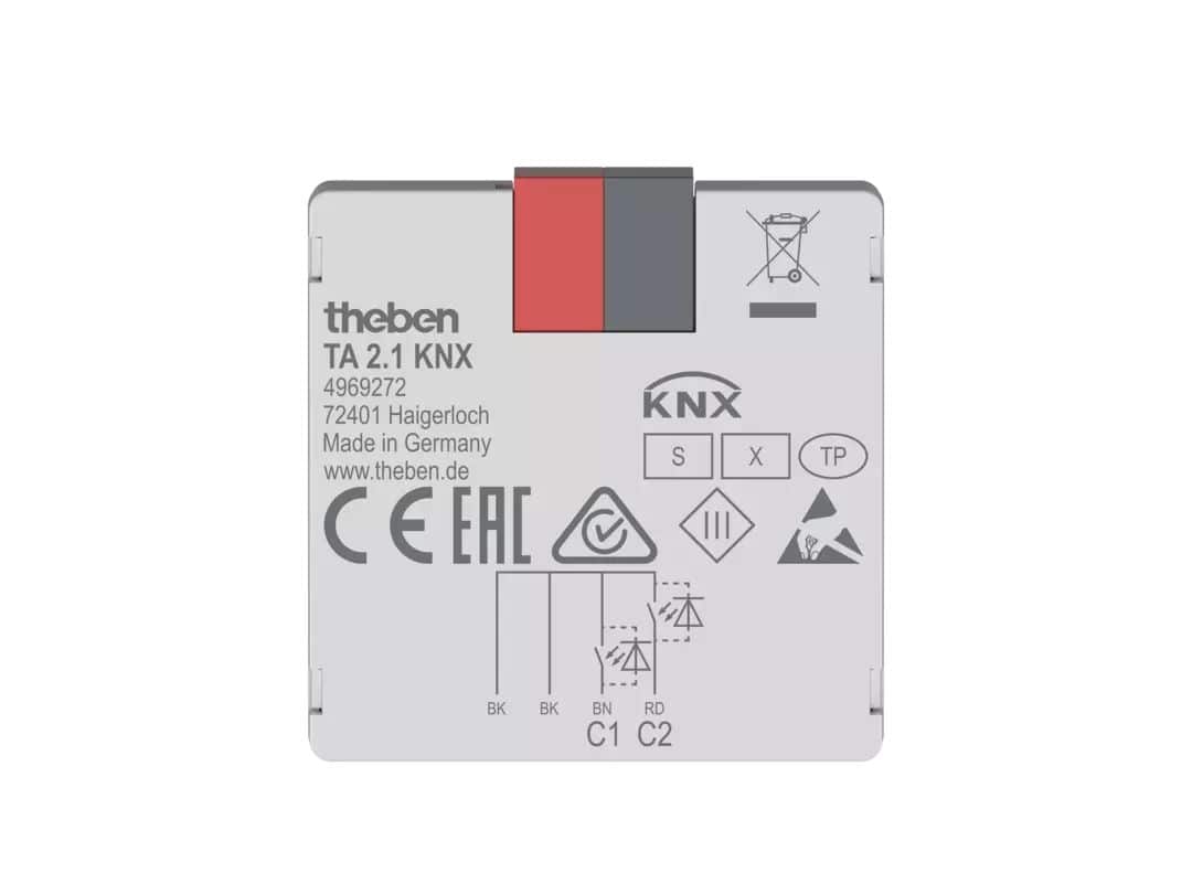 Theben 4969272 TA 2.1 KNX Tasterschnittstelle Binäreingang 2-fach