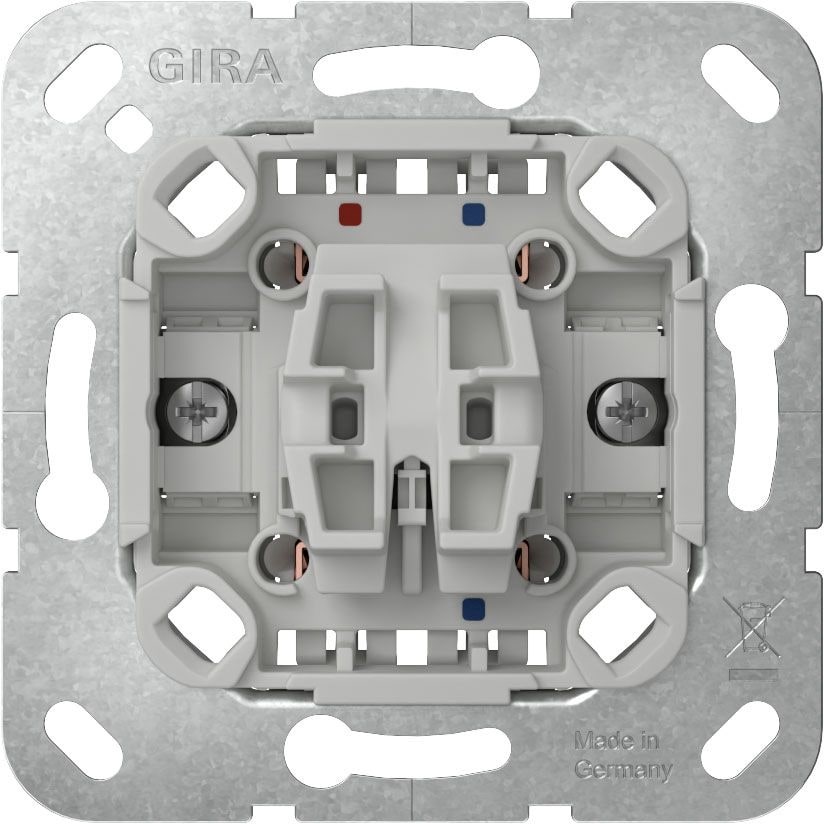 Gira 387200 Wipptaster 10 A 250 V~ Schließer 1-polig mit sep. Meldekontakt ohne Befestigungskrallen Einsatz