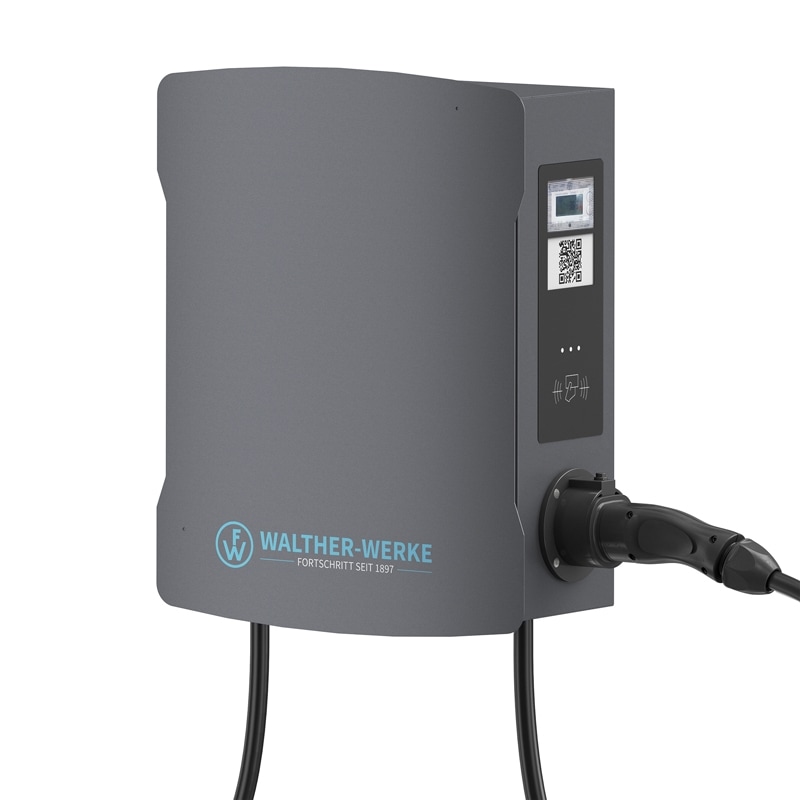 Walther Werke 98603314E Wallbox smartEVO duo connect+ mit 2 Ladekupplungen max. 22kW, eichrechtskonform, 4G Modem, PLC und EEBUS