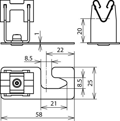 Dehn + Söhne 206 339 Dachleitungshalter Profil 5/8 Dächer