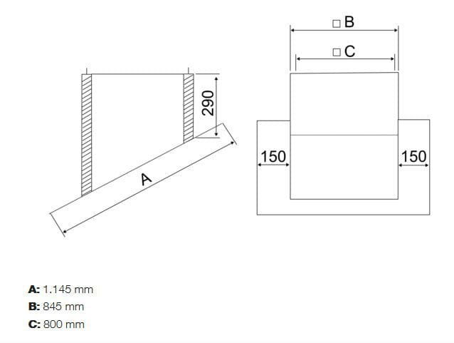 Maico SOWT 50 Schrägdachsockel zur Montage von Dachventilatoren auf Well- und Trapezdächer, serienmäßige Ausführung bis 30°Dachneigung, DN 500 mm