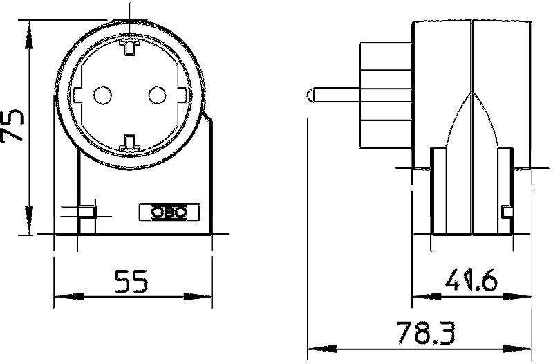 OBO Bettermann 5092800 FC-D Überspannungsschutz-Zwischenstecker Typ 3