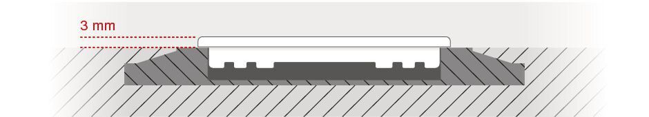 Jung PA 981 G125-3 Einputzadapter 1-fach, 3mm-Aufbauhöhe