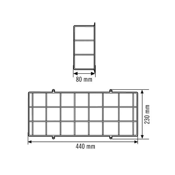 ESYLUX EN10077265 Schutzkorb für Notleuchten Serie ELX und SLX