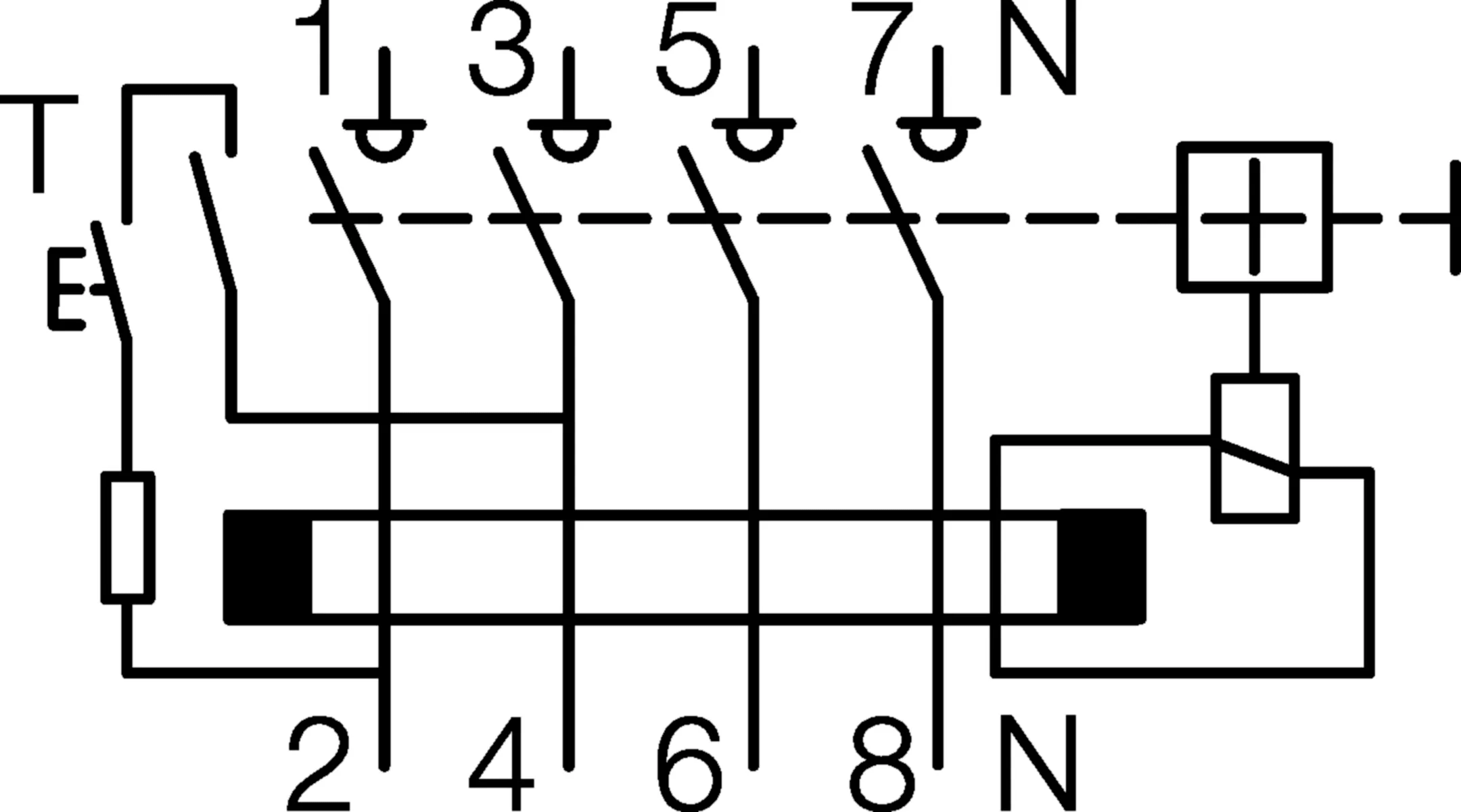 Hager CDA 440 D Fehlerstromschutzschalter, FI-Schutzschalter, 4-polig, 40A, 30mA, Typ A, 6kA