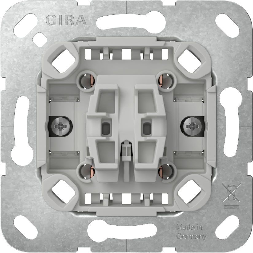 Gira 381900 Wippschalter 10 AX 250 V~ Wechselschalter 2-polig  ohne Befestigungskrallen