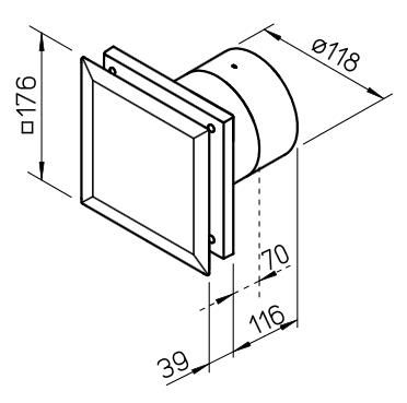 Helios MiniVent M1/120 Kleinraumventilator zweistufig