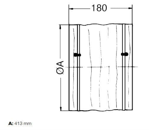 Maico EL 40 Ex Elastische Manschetten zur schall- und vibrationsgedämpften Montage von Rohrventilatoren, für den Einsatz in explosionsgefährdeten Bereichen geeignet, DN 450