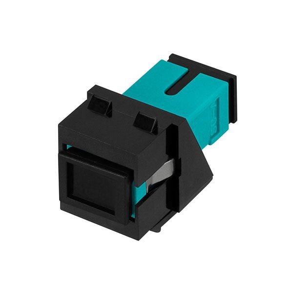 Rutenbeck 228090500 SC Keystone Modul, MM, OM3 (aqua), schwarz