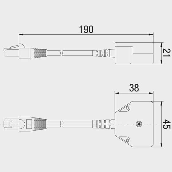 Rutenbeck 13510605 Cablesharing-Adapter, geschirmt, 2 x ISDN