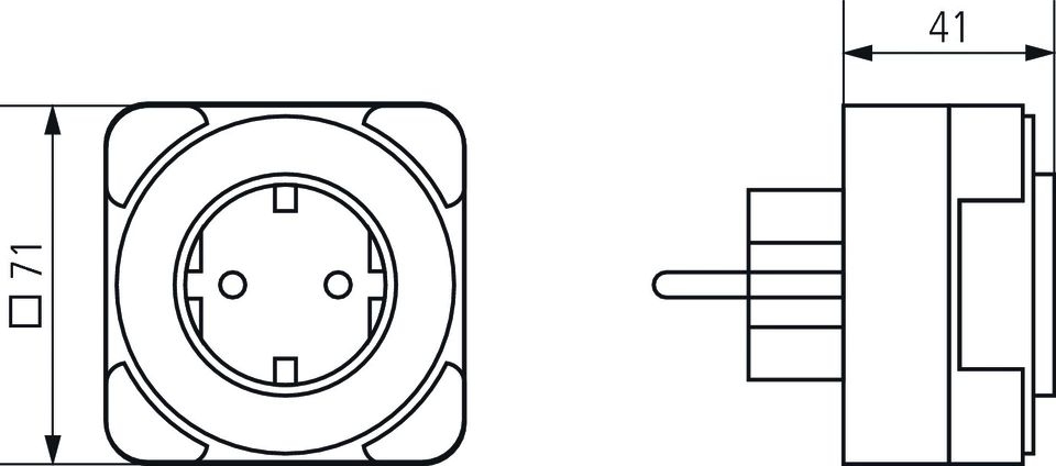 Theben 0260833 theben-timer 26 safety-plus Zeitprogrammstecker 24 Std. mit erhöhter Berührungsschutz, weiß