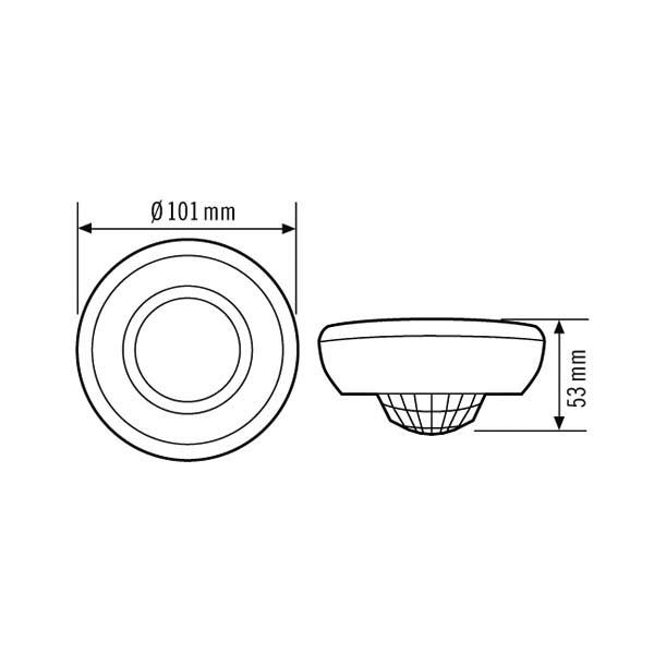 ESYLUX EB10430855 Decken-Präsenzmelder PD 360/24 BASIC