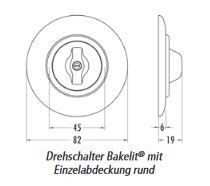 THPG 176421 Einzelabdeckung Duroplast, weiß