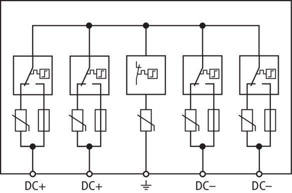 Dehn + Söhne 900920 Überspannungsableiter Typ 2 DEHNcube im Gehäuse IP65 f. PV-Anl. 2MPP b. 1000V DC