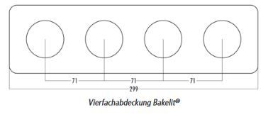 THPG 173091 Vierfachabdeckung Bakelit