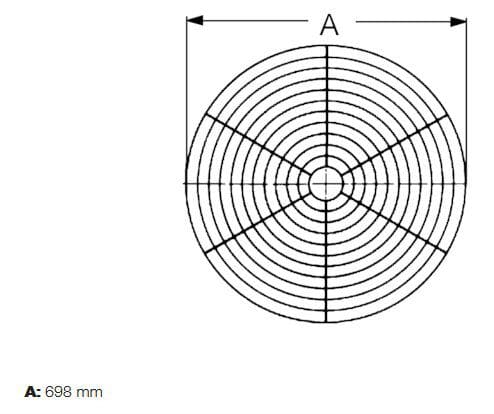 Maico SG 60 Schutzgitter aus Metall für Be- und Entlüftung, DN 600