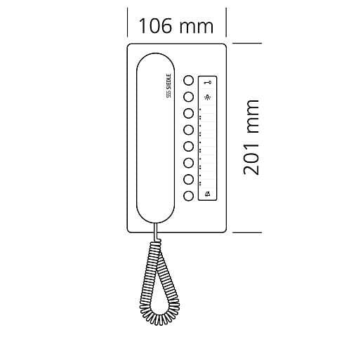 Siedle BTC 850-02 E/W Haustelefon Comfort, Edelstahl/weiß