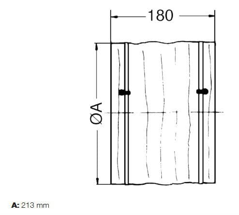 Maico EL 20 Ex Elastische Manschetten zur schall- und vibrationsgedämpften Montage von Rohrventilatoren, für den Einsatz in explosionsgefährdeten Bereichen geeignet, DN 200