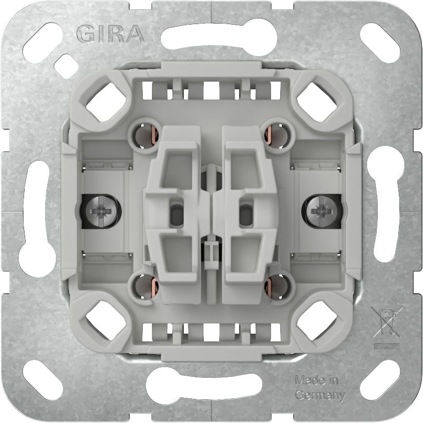 Gira 386900 Wippschalter und -taster 10 A 250 V~ Wechselschalter / Wechseltaster ohne Befestigungskrallen