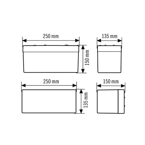 Esylux EN10026836 LED-Notausgangsleuchte, Serie SLB LED