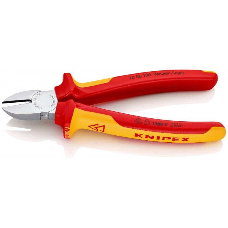 KNIPEX 7006180 Seitenschneider isoliert (VDE), Draht bis 4mm, 180mm